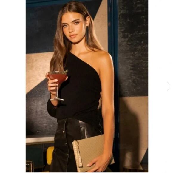 NWT! Virginia Wolf Mimi Metallic Gold Woven Clutch - Picture 3 of 11